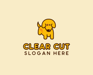 Cute Yellow Dog logo design