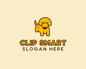 Cute Yellow Dog logo design