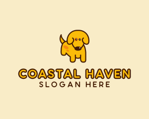 Cute Yellow Dog logo design