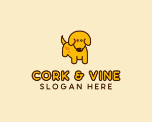 Cute Yellow Dog logo design