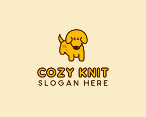 Cute Yellow Dog logo design