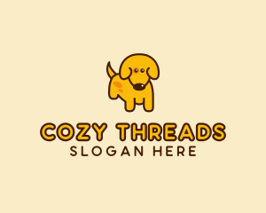 Cute Yellow Dog logo design