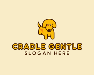 Cute Yellow Dog logo design