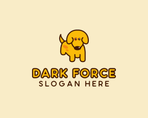 Cute Yellow Dog logo design