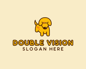 Cute Yellow Dog logo design