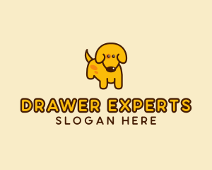 Cute Yellow Dog logo design