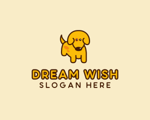 Cute Yellow Dog logo design