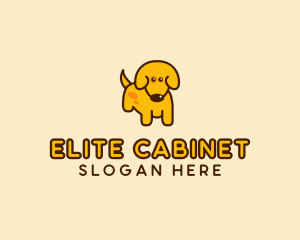 Cute Yellow Dog logo design