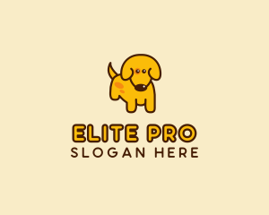 Cute Yellow Dog logo design