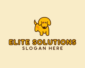 Cute Yellow Dog logo design