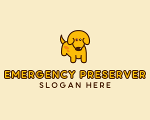 Cute Yellow Dog logo design