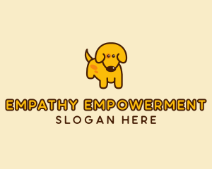 Cute Yellow Dog logo design