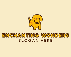 Cute Yellow Dog logo design