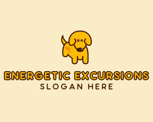 Cute Yellow Dog logo design