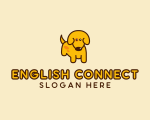 Cute Yellow Dog logo design