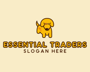 Cute Yellow Dog logo design