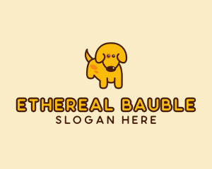 Cute Yellow Dog logo design