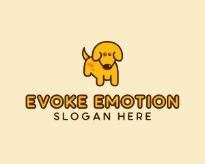 Cute Yellow Dog logo design