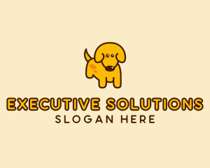 Cute Yellow Dog logo design