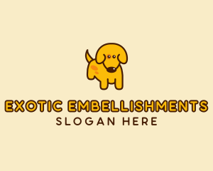 Cute Yellow Dog logo design