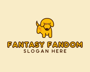 Cute Yellow Dog logo design