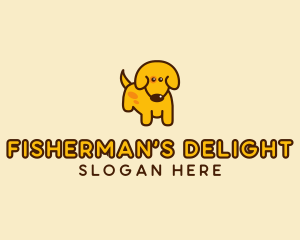 Cute Yellow Dog logo design