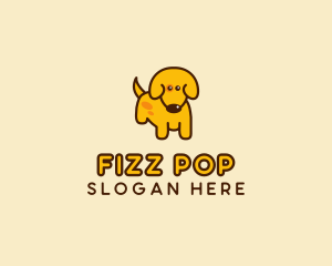 Cute Yellow Dog logo design