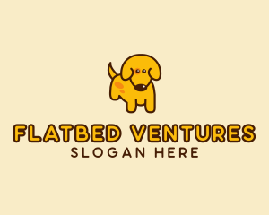 Cute Yellow Dog logo design