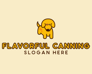 Cute Yellow Dog logo design