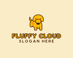 Cute Yellow Dog logo design