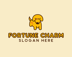 Cute Yellow Dog logo design