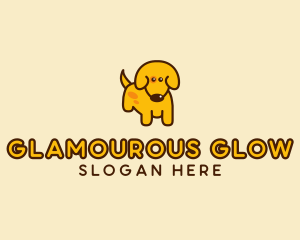 Cute Yellow Dog logo design