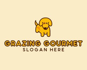 Cute Yellow Dog logo design