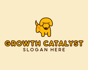 Cute Yellow Dog logo design