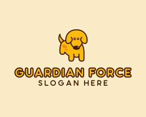 Cute Yellow Dog logo design