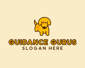 Cute Yellow Dog logo design