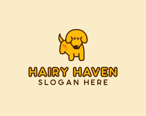 Cute Yellow Dog logo design