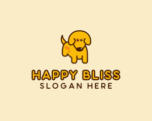 Cute Yellow Dog logo design