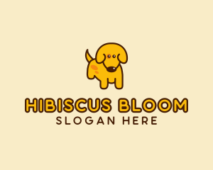 Cute Yellow Dog logo design