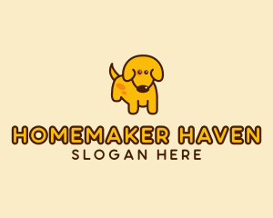 Cute Yellow Dog logo design