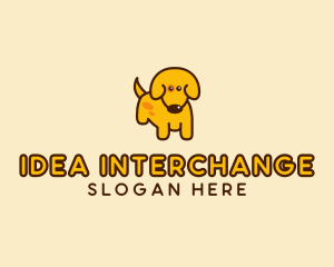 Cute Yellow Dog logo design