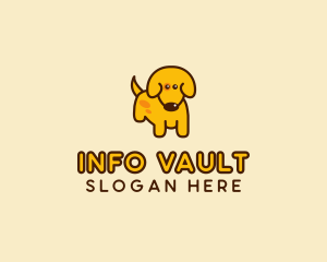 Cute Yellow Dog logo design