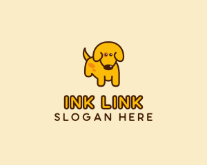 Cute Yellow Dog logo design