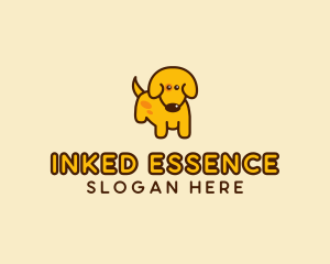 Cute Yellow Dog logo design