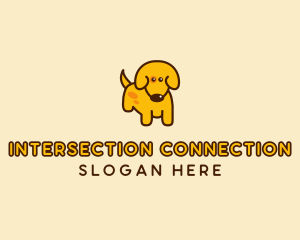 Cute Yellow Dog logo design