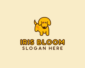 Cute Yellow Dog logo design