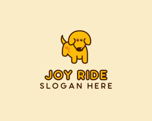 Cute Yellow Dog logo design