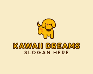 Cute Yellow Dog logo design