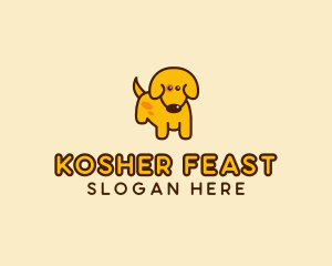 Cute Yellow Dog logo design