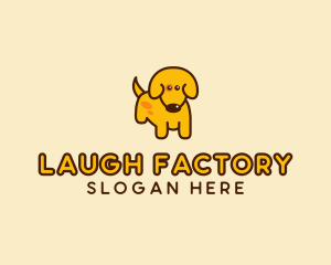 Cute Yellow Dog logo design